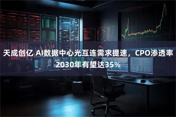 天成创亿 AI数据中心光互连需求提速，CPO渗透率2030年有望达35%
