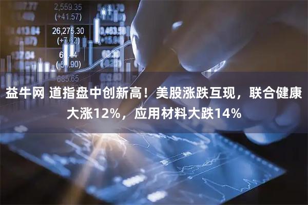 益牛网 道指盘中创新高！美股涨跌互现，联合健康大涨12%，应用材料大跌14%